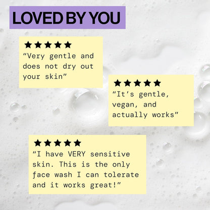 Face Wash Cleanser Vegan Ceramide Barrier Repair Extra Gentle for Daily Use Daily for Sensitive Skin, Fragrance Free, Calendula, Vegan & Cruelty-Free Dermatologist Tested
